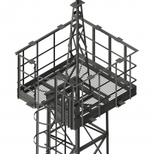 Прожекторные мачты освещения ПМС с молниеотводом