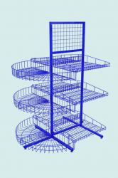 Стойка прикассовая торцевая с радиусными полками
