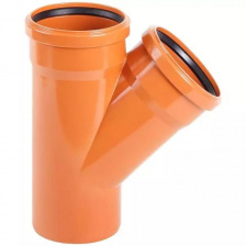 Тройник 45° НПВХ Aquaviva редукционный, d160х110 мм для наружной канализации