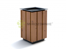 Урна садово-парковая из термодерева «Forest» 50 литров, цвет графит