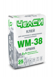 Клей теплоизоляционный цементный WM-38, 25 кг.