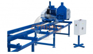 Многопильный станок с несколькими дисковыми пилами.