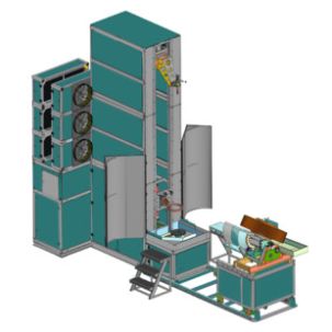 Вертикальный автоматизированный закалочный комплекс для термообработки деталей машиностроения