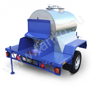 Молочная бочка на легковом прицепе 450 литров