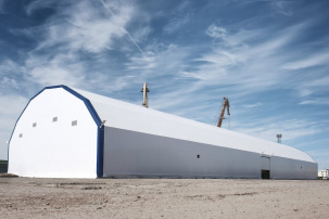 Каркасно-тентовые ангары