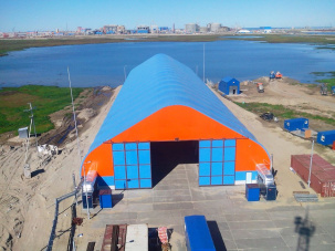 Каркасно-тентовые ангары