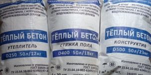 Смесь для стяжки пола теплобетон полистиролбетон Д400
