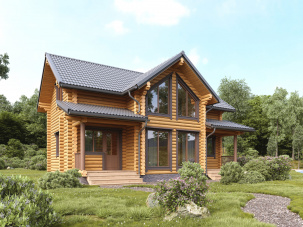 Дом из бревна "Гелиос"