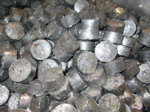 Алюминиевая крупка АКВ, брикеты