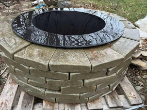 Кострище каменное сборное галтованное