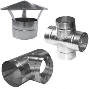 ВЕНТИЛЯЦИЯ-ФАСОННЫЕ ЧАСТИ К КРУГЛЫМ ВОЗДУХОВОДАМ