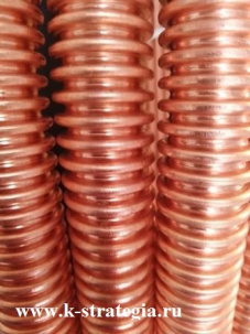 Производство медных гофрированны труб диаметром от 10 мм до 30 мм
