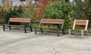 Скамейки, лавочки и урны из термодерева для застройщиков и компаний по благоустройству от производителя