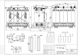 Трансформатор сухого типа: ТСЛ/1600/6/0.4/D/Yн-11/IP00/Al с литой изоляцией