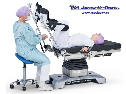 Опоры для ног с пневмоприводом для урологии, гинекологии, проктологии для операционных столов