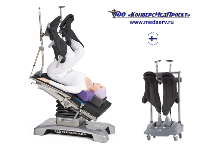 Опоры для ног с пневмоприводом для урологии, гинекологии, проктологии для операционных столов