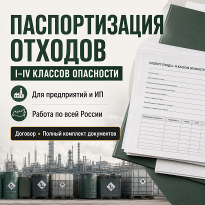 Разработка паспортов отходов