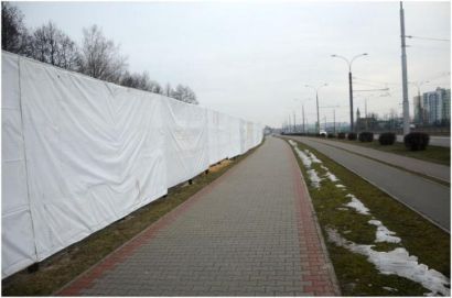 Баннеры белые строительные