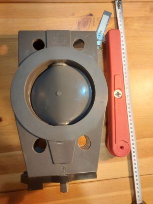 Кран-бабочка Praher S4 PVC DN125 d140 PN10 122001 