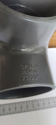 Колено 90°, d75, PVC-U метрическое, +GF+