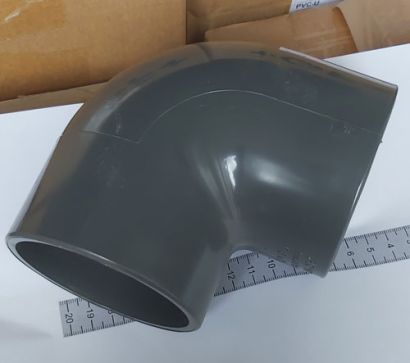Колено 90°, d75, PVC-U метрическое, +GF+