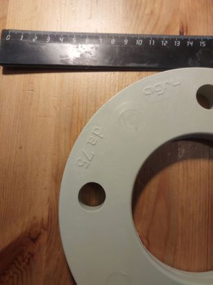 Фланец накидной Agru ANSI (стальной сердечник, 75 - 2 1/2" – MOP 16 bar) PP-FRP grey