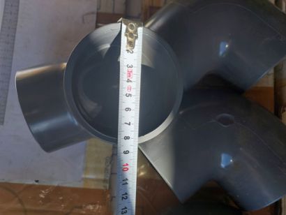 Колено 90°, d75, PVC-U метрическое, +GF+