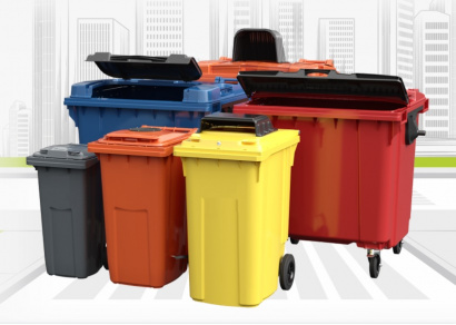 Мусорный бак 240 литров синий