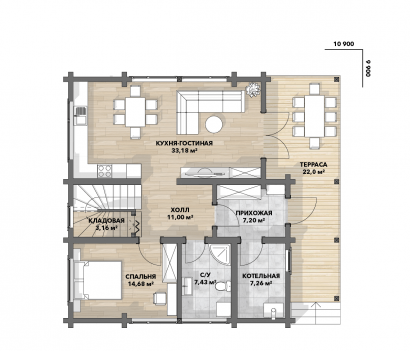 Дом из бруса "Психея"