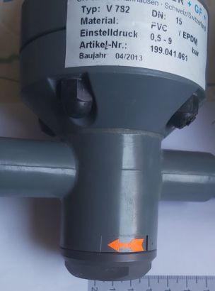 Клапан поддержания давления +GF+ тип V782 PVC DN15