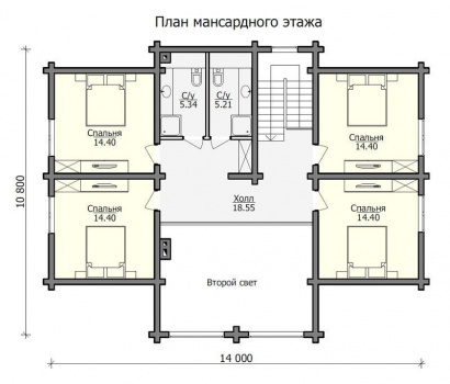 Дом из бруса "Деметра"