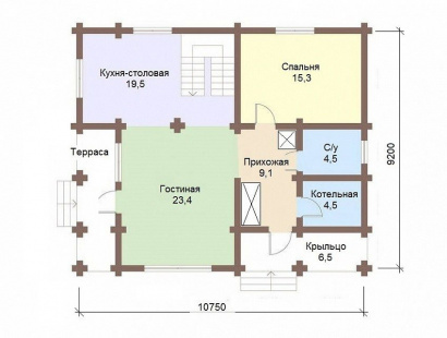 Дом из бревна "Атлас"