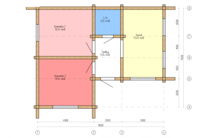 Дом из бревна "Борей"