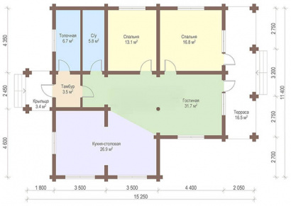 Дом из бревна "Дионис"