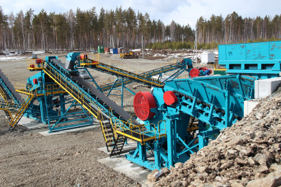Дробильно-сортировочный комплекс для щебня