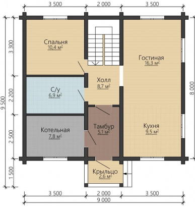 Дом из бруса "Фемида"