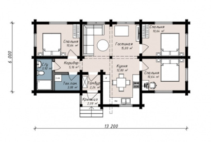 Дом из бруса "Флора"