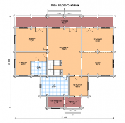 Дом из бревна "Гефест"