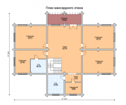 Дом из бревна "Гефест"