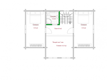 Дом из бревна "Гелиос"