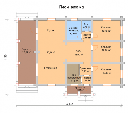 Дом из бревна "Геркулес"