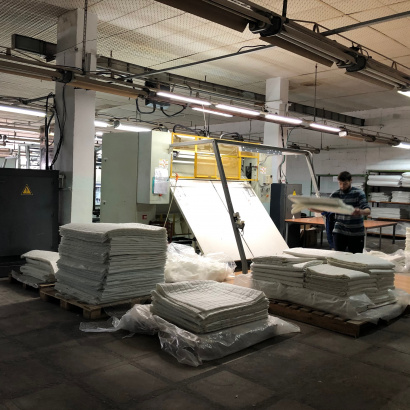 Стегание тканей в рулонах