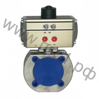 Шаровой кран с пневмоприводом