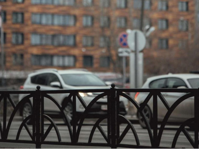 Ограждение пешеходное "Исток" черный