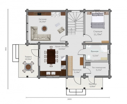 Дом из бруса "Калипсо"
