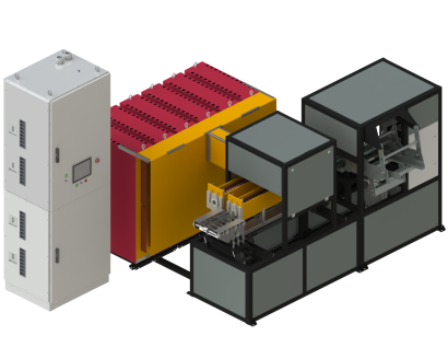 СЭЛТ-КИН-5 для нагрева мерных заготовок большого сечения с последовательной подачей