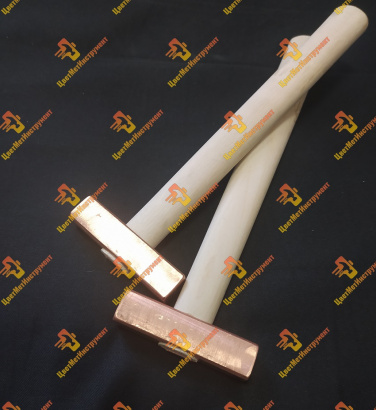 Молоток медный искробезопасный от 0.25 кг,0.30 кг,0.5кг,0.75кг,1кг,1.5кг,1.8кг,2кг.