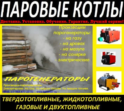 Паровой котел промышленный