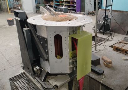 Индукционная плавильная печь (сталь,чугун)  в комплекте с генератором и чиллером под ключ