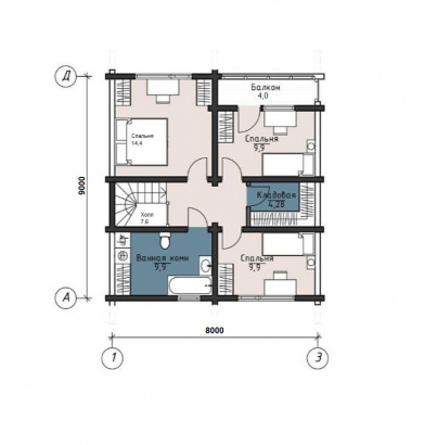 Дом из бревна "Бахус"